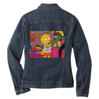 The Simpsons Lisa Sassy V1 Ladies Denim Jacket | Artistshot