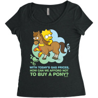 The Simpsons Lisa Simpson Buy A Pony Retro Women's Triblend Scoop T-shirt | Artistshot