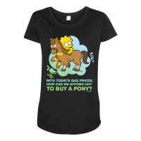 The Simpsons Lisa Simpson Buy A Pony Retro Maternity Scoop Neck T-shirt | Artistshot