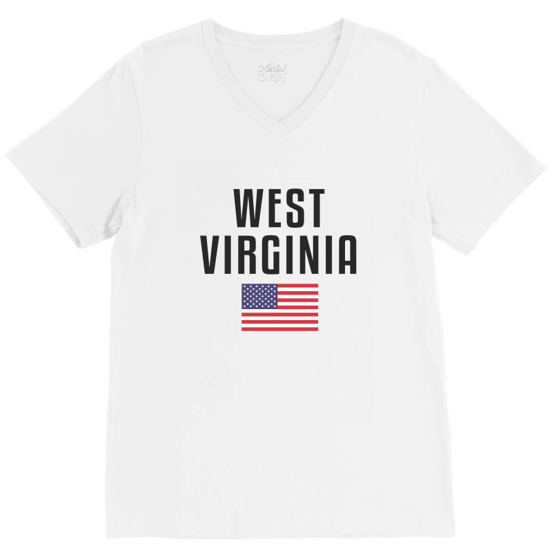 West Virginia V-Neck Tee by Chris Ceconello | Artistshot