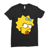 The Simpsons Maggie Simpson Angry Big Face Ladies Fitted T-shirt | Artistshot