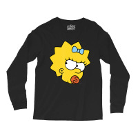 The Simpsons Maggie Simpson Angry Big Face Long Sleeve Shirts | Artistshot