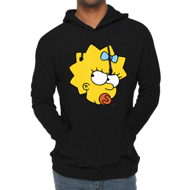 The Simpsons Maggie Simpson Angry Big Face Lightweight Hoodie by longdanouj | Artistshot