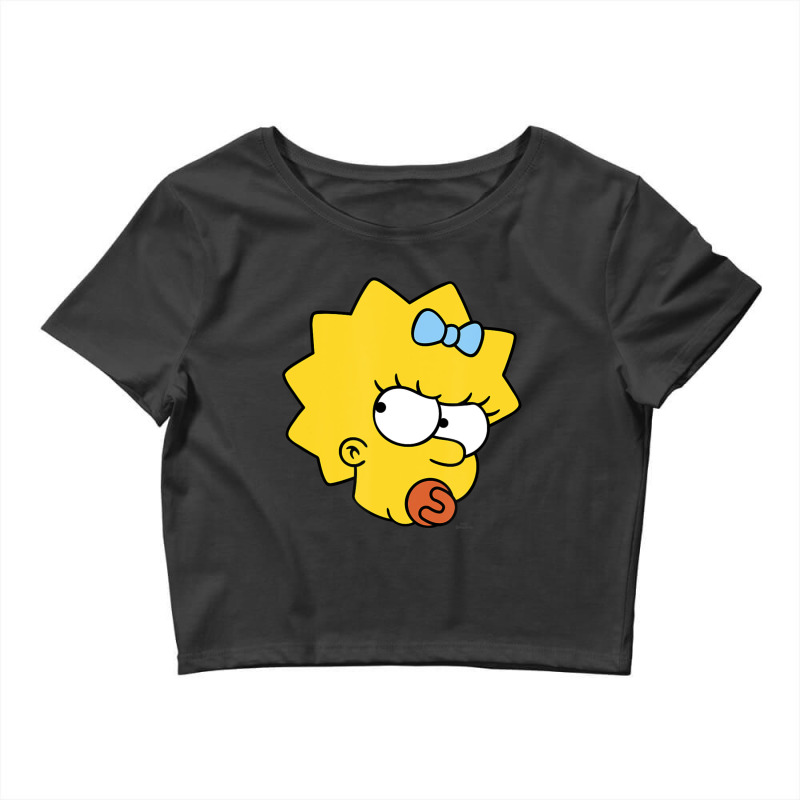 The Simpsons Maggie Simpson Angry Big Face Crop Top by longdanouj | Artistshot