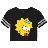 The Simpsons Maggie Simpson Angry Big Face Scorecard Crop Tee | Artistshot