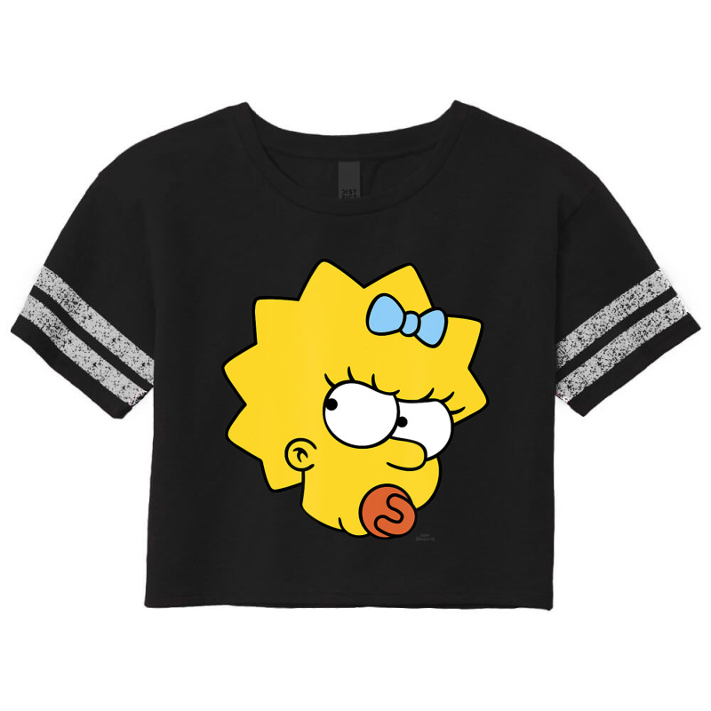 The Simpsons Maggie Simpson Angry Big Face Scorecard Crop Tee by longdanouj | Artistshot