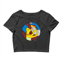 The Simpsons Marge And Homer Pie Man Upside Down K Crop Top | Artistshot