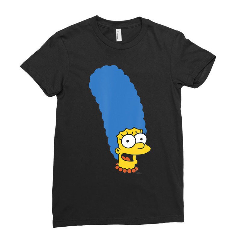 The Simpsons Marge Simpson Big Face Ladies Fitted T-Shirt by longdanouj | Artistshot