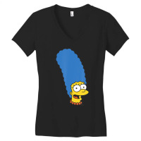 The Simpsons Marge Simpson Big Face Women's V-neck T-shirt | Artistshot