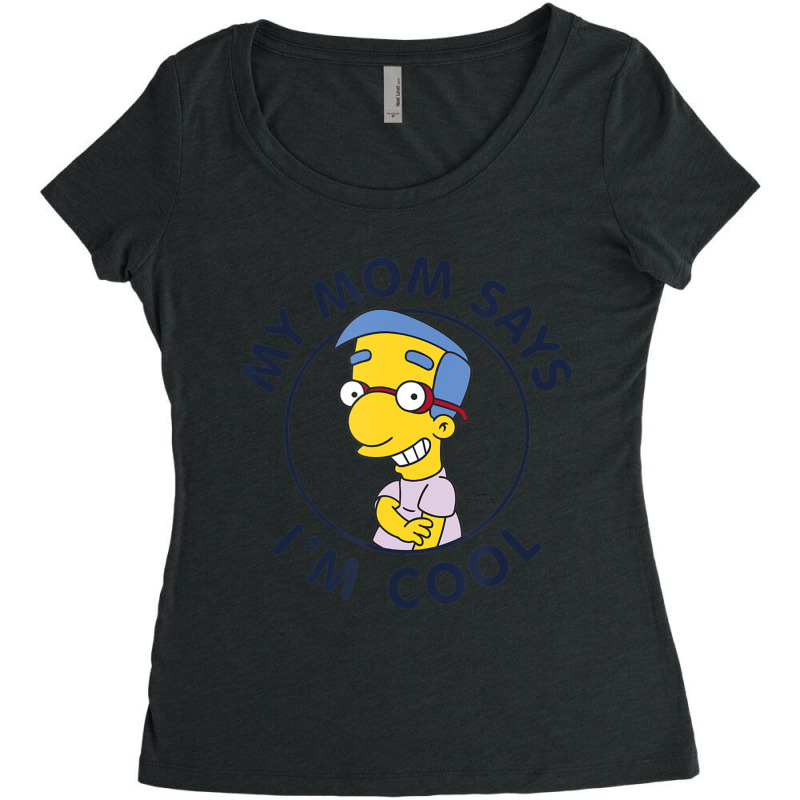 The Simpsons Milhouse My Mom Says I'm Cool V2 Women's Triblend Scoop T-shirt by longdanouj | Artistshot