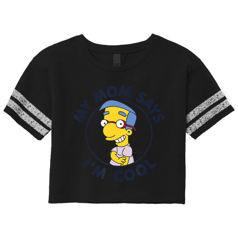 The Simpsons Milhouse My Mom Says I'm Cool V2 Scorecard Crop Tee by longdanouj | Artistshot