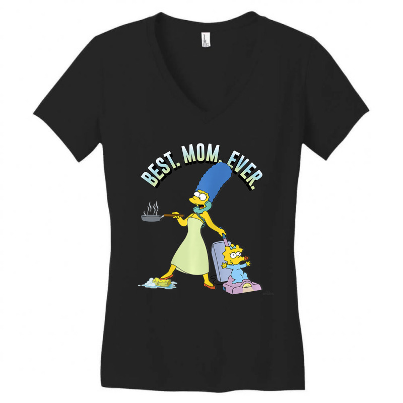 The Simpsons Mother's Day Marge Best Mom Ever Women's V-Neck T-Shirt by longdanouj | Artistshot