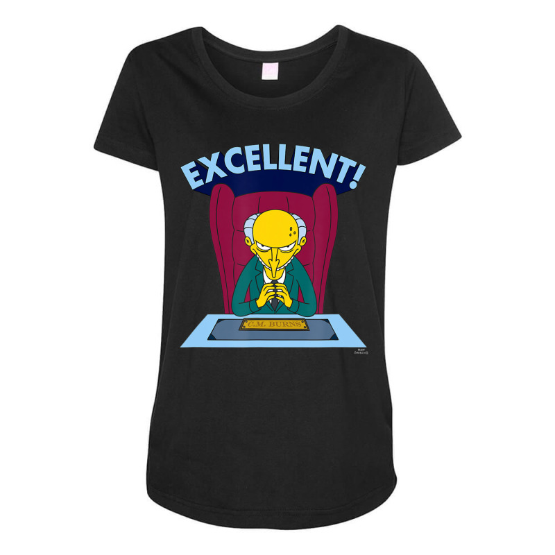 The Simpsons Mr. Burns Excellent Maternity Scoop Neck T-shirt by longdanouj | Artistshot