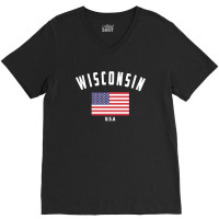 Wisconsin V-neck Tee | Artistshot