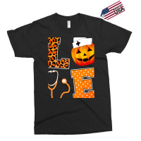 Leopard Love Halloween Pumpkin Fall Nurse Doctor G Exclusive T-shirt | Artistshot