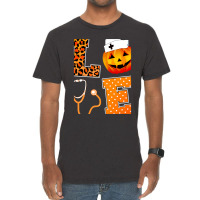 Leopard Love Halloween Pumpkin Fall Nurse Doctor G Vintage T-shirt | Artistshot