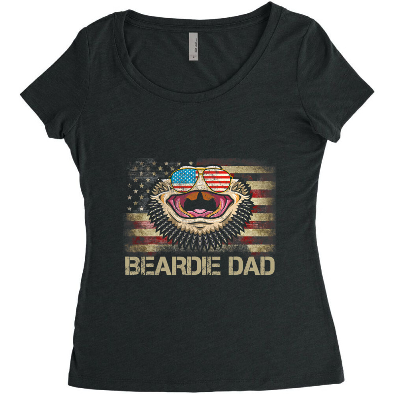 Mens Sunglasses Beardie Dad Flag American Bearded  Women's Triblend Scoop T-shirt by whoretacarpal | Artistshot