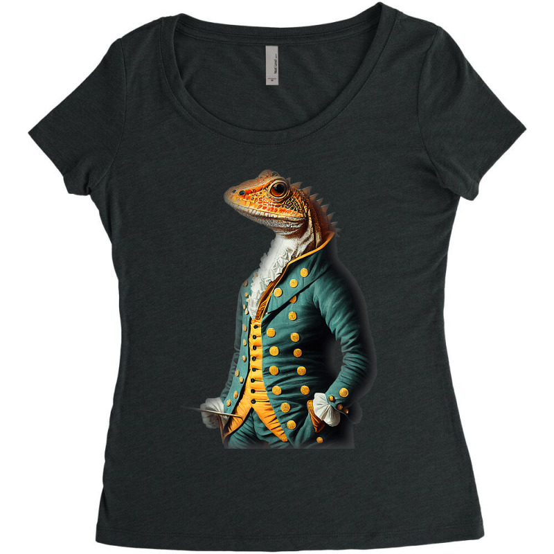 Fancy An Anthropomorphic Morph Bearded Dragon Gent Women's Triblend Scoop T-shirt by whoretacarpal | Artistshot