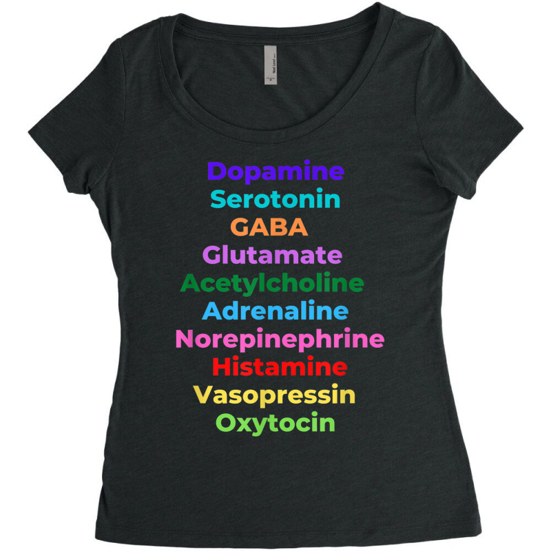 Neurotransmitters   Dopamine Neuroscience Brain Ps Women's Triblend Scoop T-shirt by bonne | Artistshot