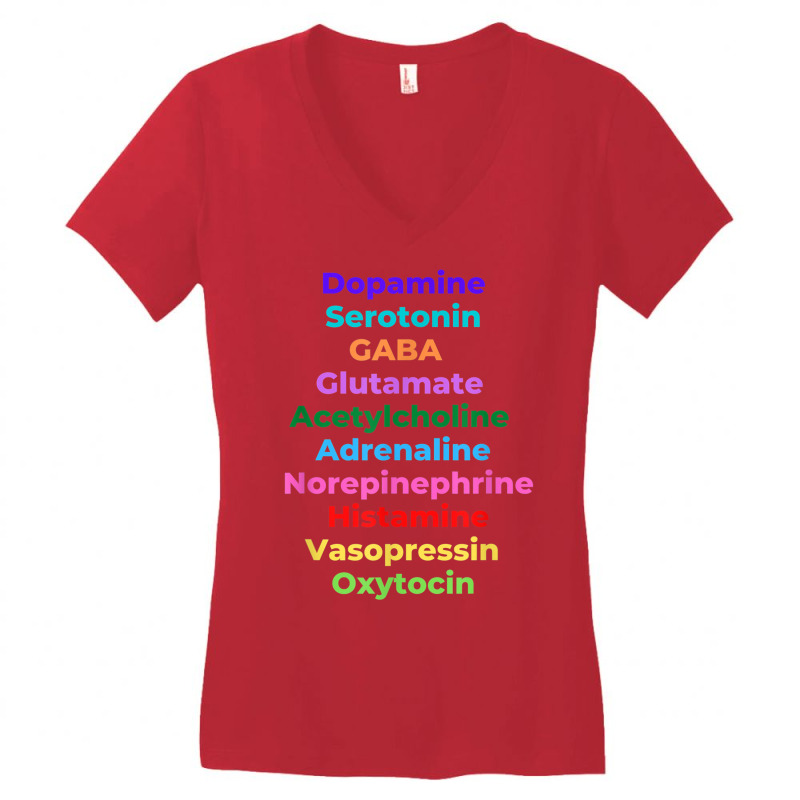 Neurotransmitters   Dopamine Neuroscience Brain Ps Women's V-Neck T-Shirt by bonne | Artistshot