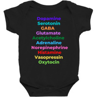 Neurotransmitters   Dopamine Neuroscience Brain Ps Baby Bodysuit | Artistshot