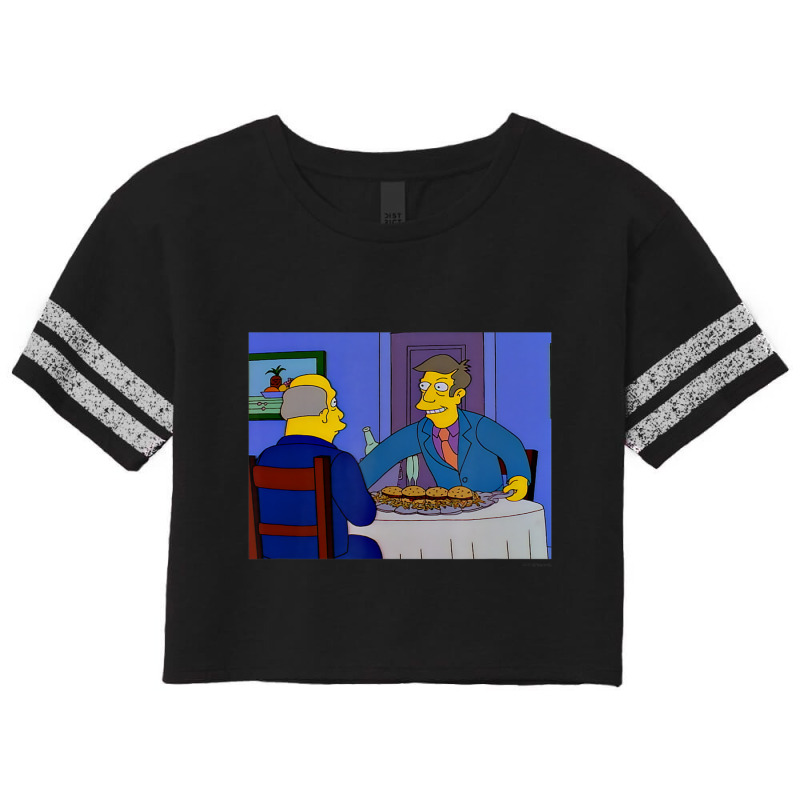 The Simpsons Principal Skinner Steamed Hands V2 Scorecard Crop Tee by longdanouj | Artistshot