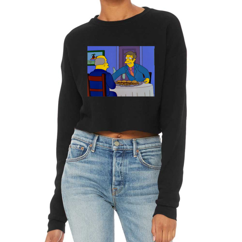 The Simpsons Principal Skinner Steamed Hands V2 Cropped Sweater by longdanouj | Artistshot