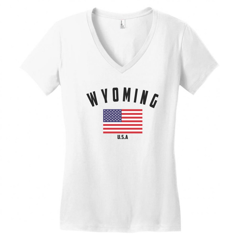 Wyoming Women's V-Neck T-Shirt by Chris Ceconello | Artistshot