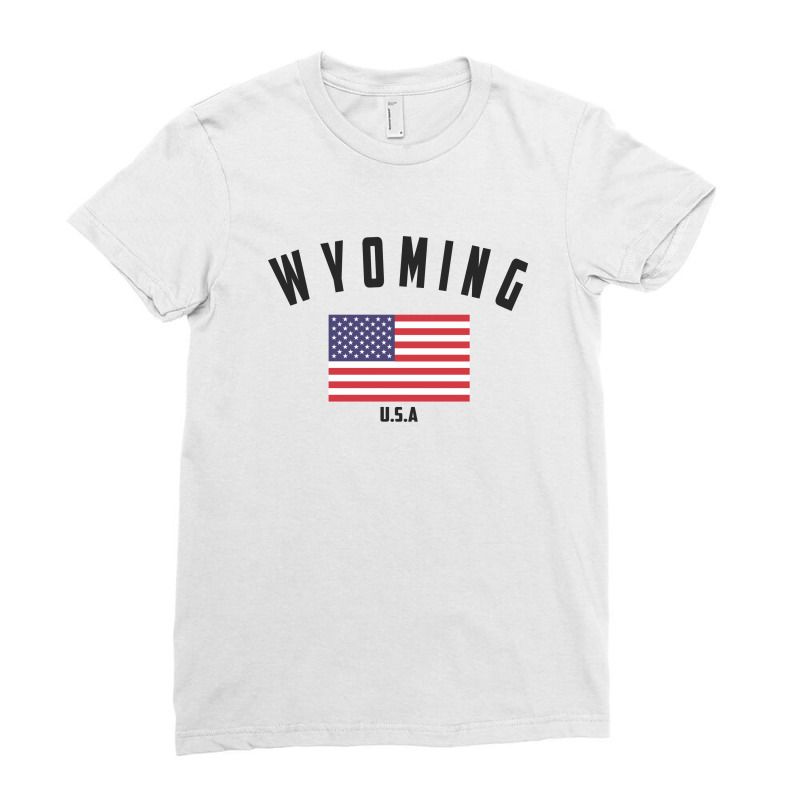 Wyoming Ladies Fitted T-Shirt by Chris Ceconello | Artistshot