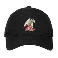 Cute Dragon Rose Flower Adjustable Cap | Artistshot