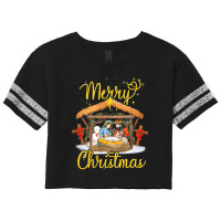 Merry Christmas Nativity North Stars Baby Birthday Scorecard Crop Tee | Artistshot