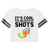 It's Cool I've Got Both My Shots Funny Vaccination Scorecard Crop Tee | Artistshot