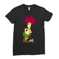 The Simpsons Sideshow Bob With Axe V1 Ladies Fitted T-shirt | Artistshot