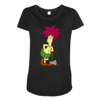 The Simpsons Sideshow Bob With Axe V1 Maternity Scoop Neck T-shirt | Artistshot