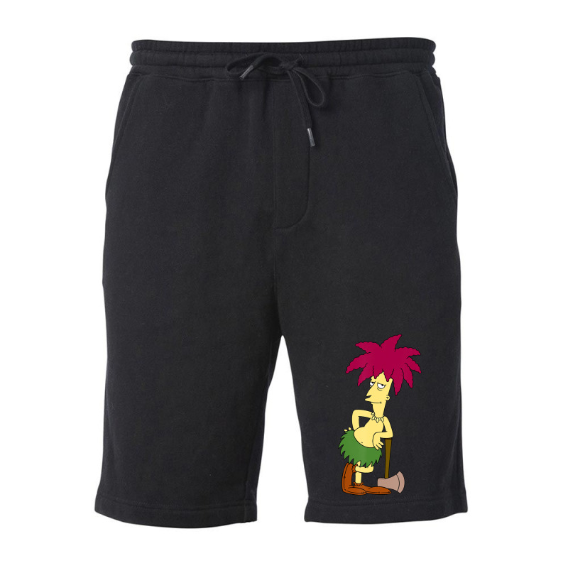 The Simpsons Sideshow Bob With Axe V2 Fleece Short by longdanouj | Artistshot