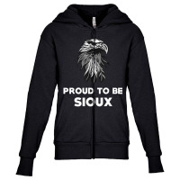 Proud To Be Sioux Native American Pride Youth Zipper Hoodie | Artistshot