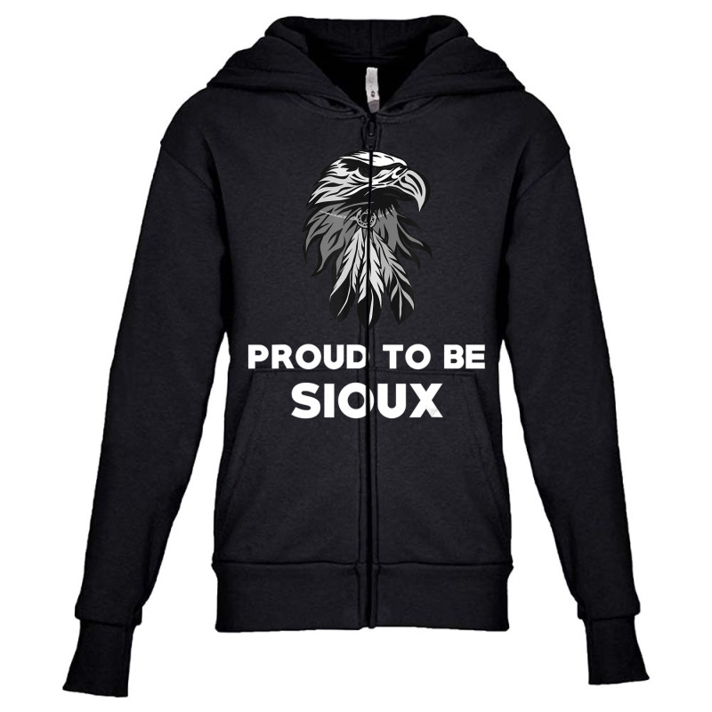 Proud To Be Sioux Native American Pride Youth Zipper Hoodie by donellajeremykoa | Artistshot