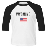 Wyoming Toddler 3/4 Sleeve Tee | Artistshot