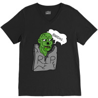 Headstone Zombie V-neck Tee | Artistshot