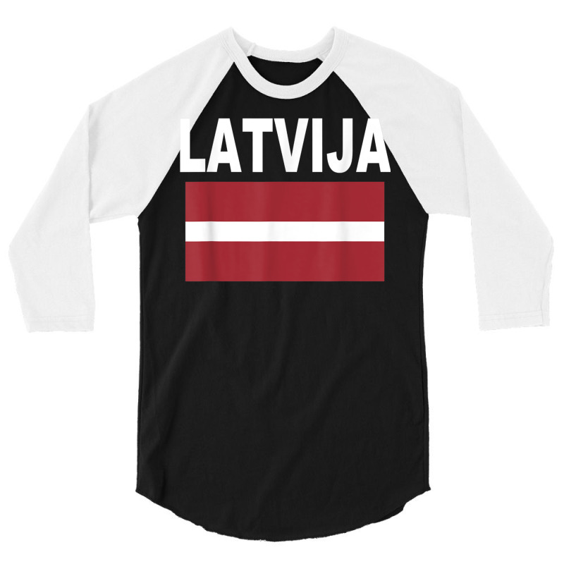 Latvija Flag T Shirt Cool Latvian Latvia Flags Gif 3/4 Sleeve Shirt | Artistshot