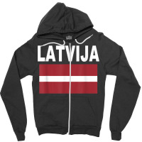 Latvija Flag T Shirt Cool Latvian Latvia Flags Gif Zipper Hoodie | Artistshot