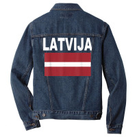 Latvija Flag T Shirt Cool Latvian Latvia Flags Gif Men Denim Jacket | Artistshot