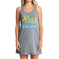 Jesus Is My Vaccine Christian Faith Anti Vax Vaxxe Tank Dress | Artistshot