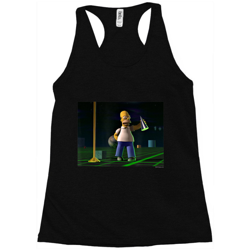 The Simpsons Treehouse Of Horror 3d Homer V-2 Racerback Tank by longdanouj | Artistshot