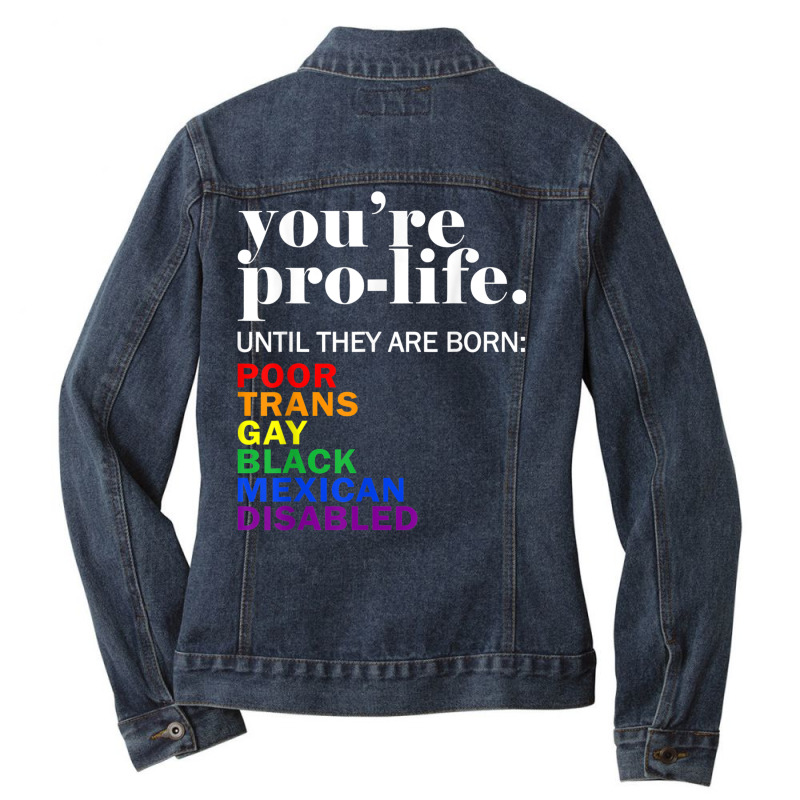 Funny Lgbt Pride Gay Pride Lgbtq T Shirt Ladies Denim Jacket | Artistshot