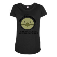 I Majored In Aerospace Engineering To Save Time Le Maternity Scoop Neck T-shirt | Artistshot