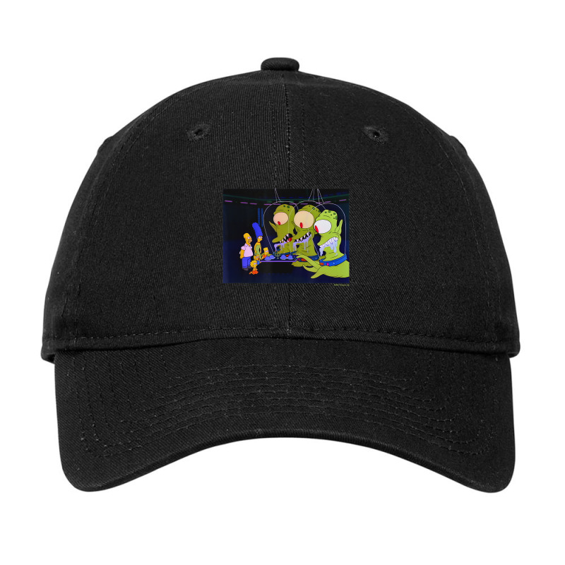 The Simpsons Treehouse Of Horror Alien Halloween V Adjustable Cap by longdanouj | Artistshot