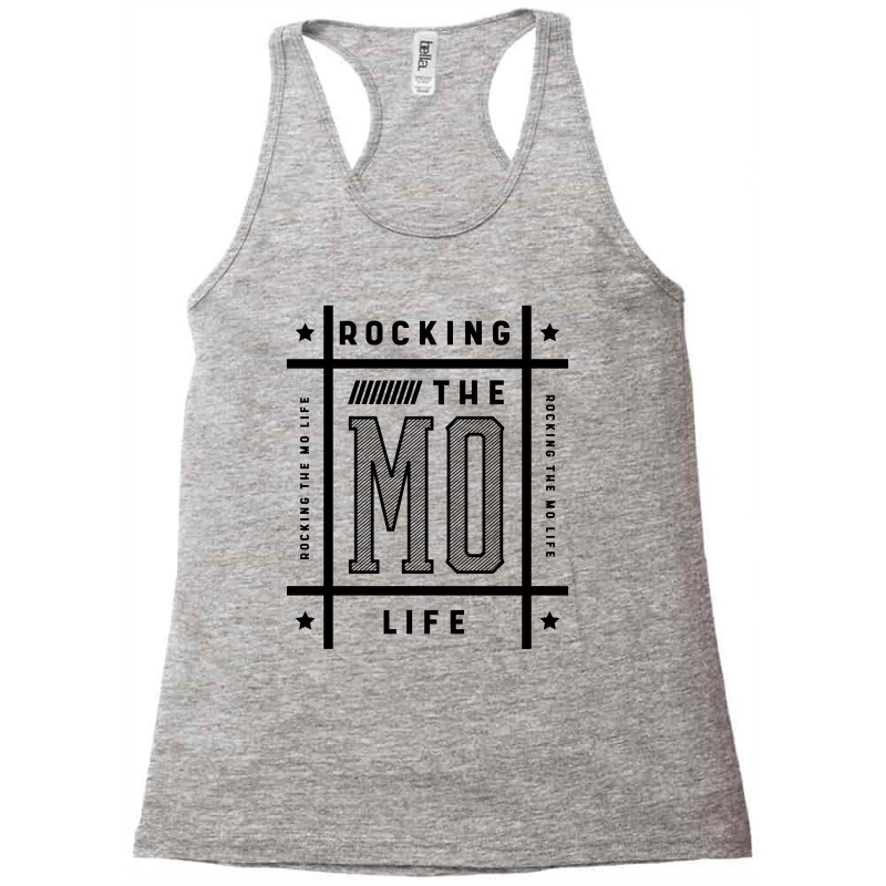 Cute Mother's Day Gift Mom Rocking The Mo Life Racerback Tank by Diogo Calheiros | Artistshot