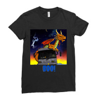 Crazy Space Dragon On The Bus Ladies Fitted T-shirt | Artistshot