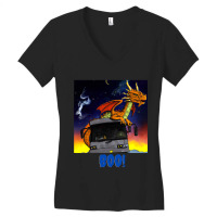 Crazy Space Dragon On The Bus Women's V-neck T-shirt | Artistshot